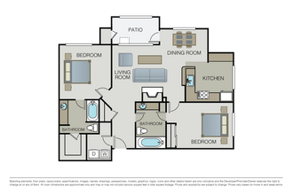 2 Beds • 2 Bath
3D Tour 202 floor plan